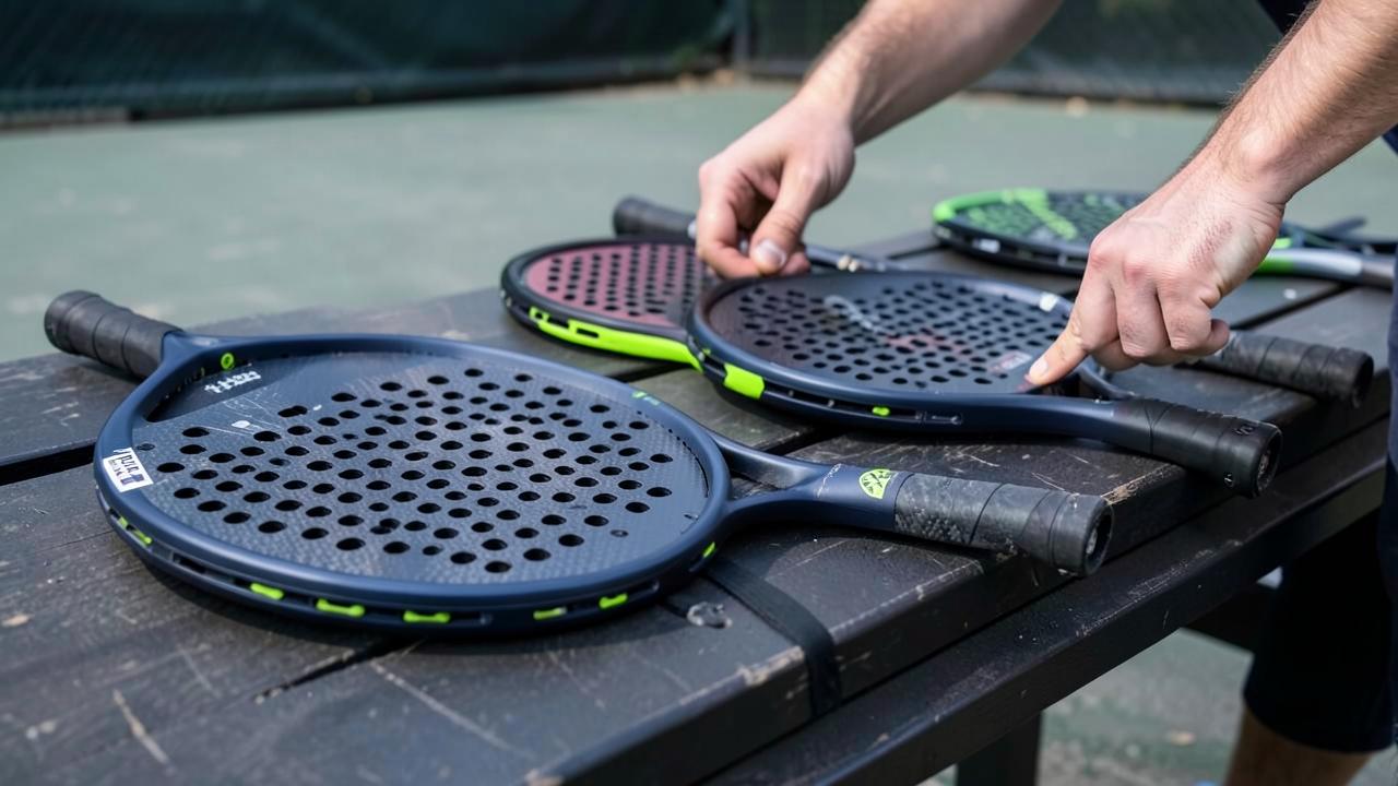 Alter und neuer Padel-Schläger werden unter gleichen Bedingungen verglichen